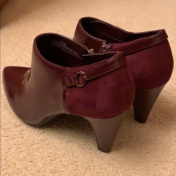 Bandolino Shoes - Bandolino Patent Leather and Suede Booties